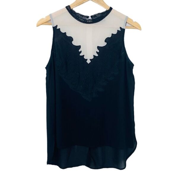 ASTR black white sheer lace sleeveless top small - Picture 1 of 5